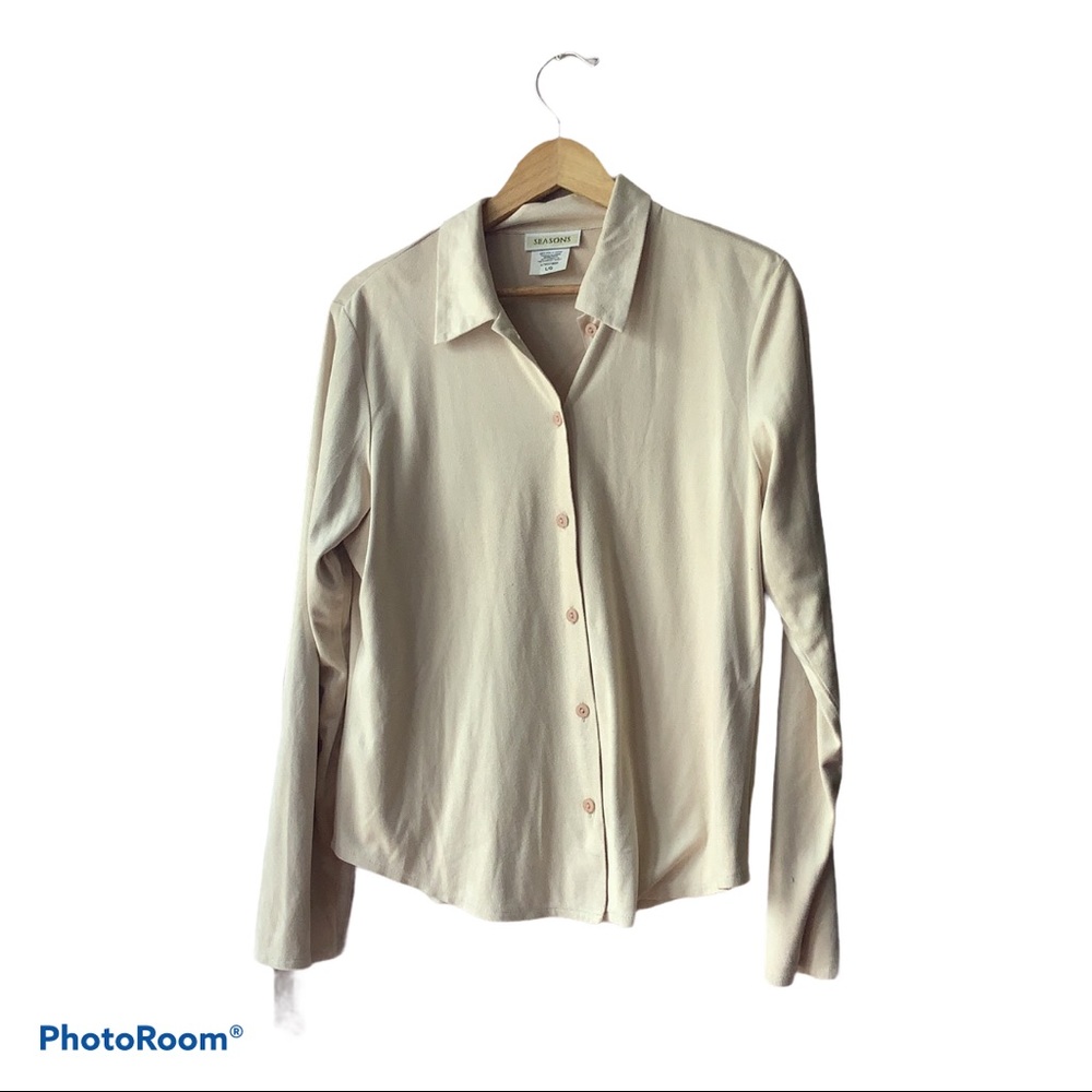 Never worn faux suede cream top